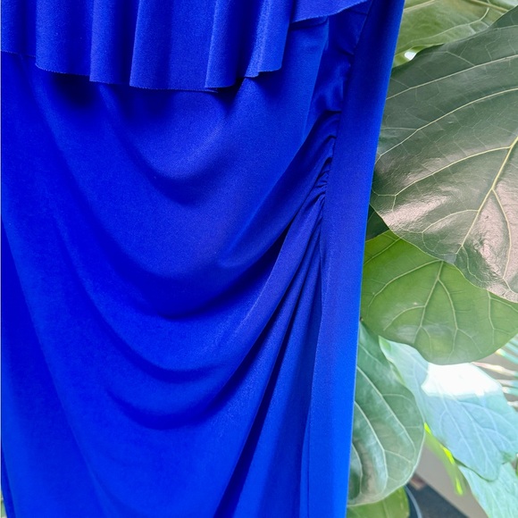 Connected Apparel Blue Short Sleeve Scoop Neck Dress - Picture 3 of 4